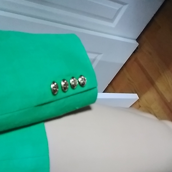 Lauren by Ralph Lauren, Three button Linen Blazer, Green, Size 8 - Picture 5 of 7